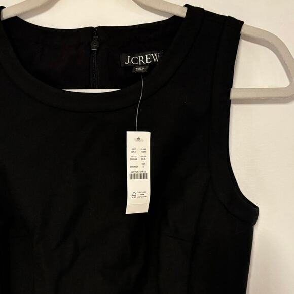 NWT J.Crew Sheath Dress In Four Season Stretch Black Size 0 - Picture 5 of 8